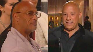 Vin Diesel's Tense Shoutout To Dwayne Johnson At Globes