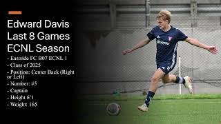 Edward Davis - Last 8 games ECNL Highlights