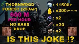 BDO - Thornwood Forest (250AP) : 11.5k+ Trash/Hour, 80 Caphras, 20 Fang, x2 Ring