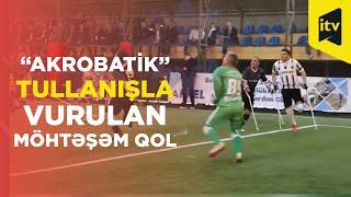 “Qarabağ” komandasının oyunçusu “akrobatik” tullanıṣla qol vurdu