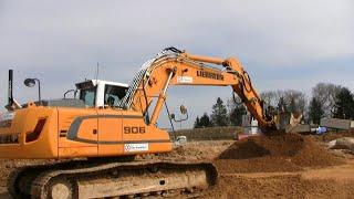 Liebherr R906 With An Engcon Tiltrotator Digging A New Road