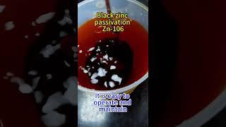 Black zinc plating passivation process