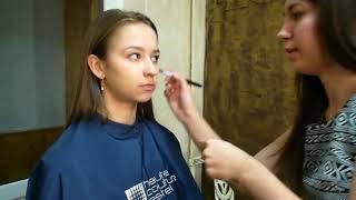 "Ceremonial makeup". Вечерний макияж в карандашной технике.