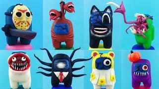 All Monsters in Among Us made from polymer clay sculpture / How to sculpt AmongUs figurines #shorts