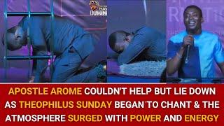 APOSTLE AROME COULDN'T HELP BUT LIE DOWN AS THEOPHILUS SUNDAY BEGAN TO CHANT & THE ATMOSPHERE