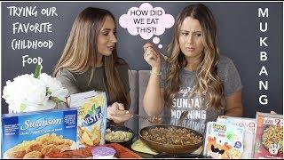 TRYING OUR FAVORITE CHILDHOOD FOODS | MUKBANG WITH TONI SEVDALIS