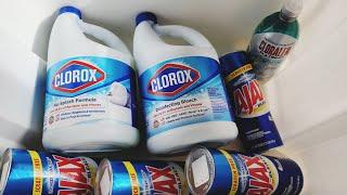 CLOROX Disinfecting BLEACH,Ajax,Dawn Soap Sponge Bleaching