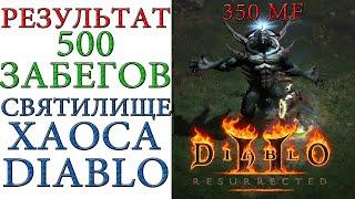 Diablo II: Resurrected - Результаты 500 забегов на Святилище Хаоса и Диабло при 350MF+