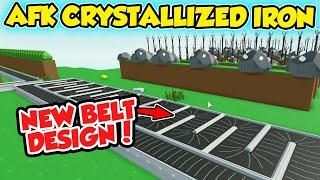 *NEW BELT DESIGN* AFK CRYSTALLIZED IRON AUTO FARM in SKYBLOX (Roblox Skyblock)