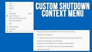 Add a Custom Shutdown Right Click Context Menu to Windows