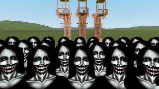 Kuchisake Onna Vs Towers In Garry's Mod! (Part 15)