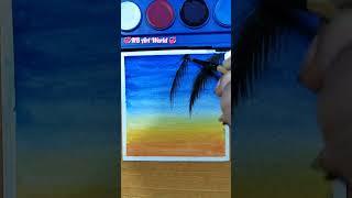 Easy Scenery Painting #shorts  #drawing #painting #satisfying