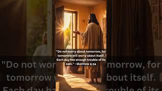 "Do not worry about tomorrow, for tomorrow will worry about itself.#godmessage #jesus #amen