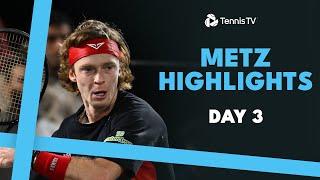 Rublev Battles Sonego; Gasquet & Michelsen Clash | Metz 2024 Day 3 Highlights