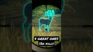 5 GREAT ONE KILL SHOTS IN THE HUNTER CALL OF THE WILD! 12K WHITETAIL KILLS OF GRINDING!