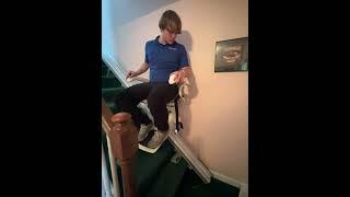 HomePro Mobility | Chase Rides a Harmar SL300 Straight Stairlift After Smooth Installation