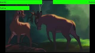 Bambi (1942) | Bambi vs Ronno with healthbars.