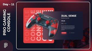 PRO Gaming Console UI Design in Figma | Figma Tutorial