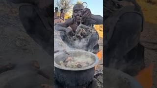 Wow  Wow  See what Hadzabe Cooks for today's Lunch  So delicious #africa #villagelife #food