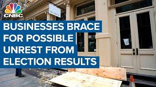 Businesses brace for potential unrest following presidential election outcomes