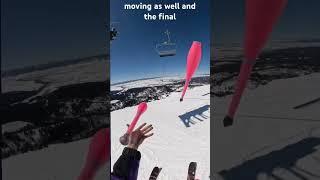 Teton making it look easy  #ski #skiing #juggling #juggler #tricks #trickshots #snow #shorts #like