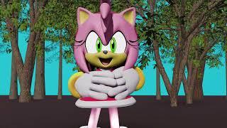 Amy Rose Stomach growl animation