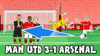 ️ANTONY SCORES! Man Utd 3-1 Arsenal️ (Cartoon Goals Highlights Rashford Saka)