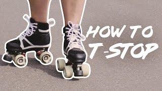 How to stop on roller skates: T-stop | SkatePro.com