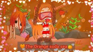 Sabrina being tickled by the sea of ​​orange soda