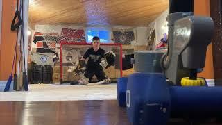 Goalie Gab (13 years old) (Hockey Drills)