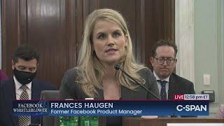 Facebook Whistleblower Frances Haugen testifies before Senate Commerce Committee