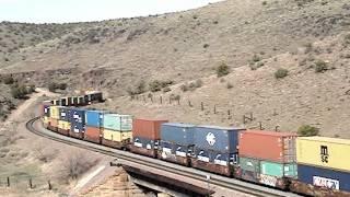 BNSF Trains in Crozier Canyon