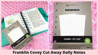 How to use the Franklin Covey Cut-Away Daily Notes