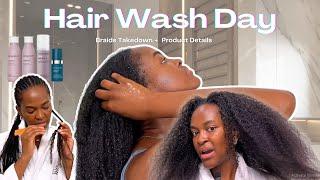 WASH DAY | BRAIDS TAKEDOWN, SHEDDING vs BREAKAGE, NEW PRODUCTS