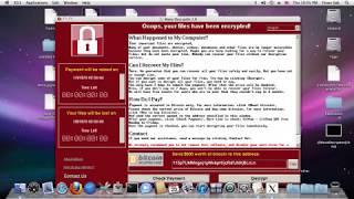 WannaCry Ransomware running on Mac OS X Virtual Machine with Wine