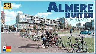 Walking tour in Almere Buiten /  shopping center Almere - Almere Buiten market / 4k