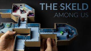 Building THE SKELD (Among Us) with cardboard & clay – Part 1