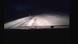 Driving in Iceland at wintertime