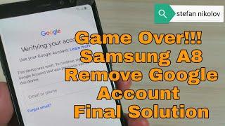 Final Method Samsung A8 SM-A530F. Remove Google Account, Bypass FRP. Android 9, Without PC.