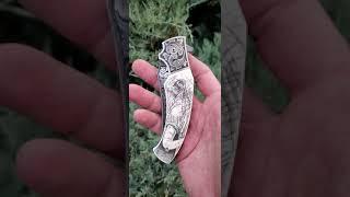 Damaskus folding knife "Elephant"