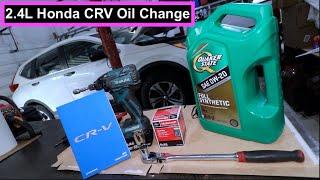 How to Change Engine Oil 2017-21 Honda CRV 2.4L  