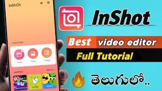 Inshot video editing telugu | Inshot Tutorial for Beginners