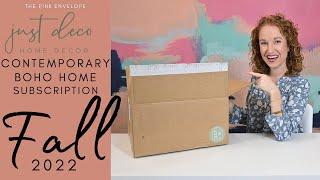 Just Deco Fall 2022 SPOILERS | Contemporary Boho Home Decor Subscription Box