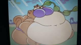 Sandy cheeks weight gain/inflation