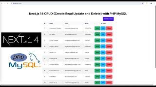 Next.js 14 CRUD (Create Read Update and Delete) with PHP MySQL