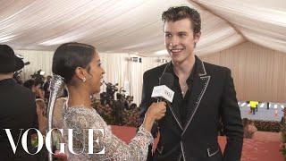 Shawn Mendes on His Gold-Streaked Hair for the Met Gala | Met Gala 2019 With Liza Koshy | Vogue