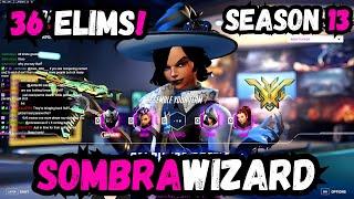 36 Elims! HOW TO PLAY REWORKED SOMBRA! SOMBRA WIZARD | OVERWATCH 2 TOP 500 SEASON 13