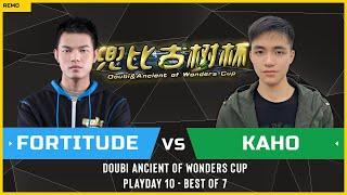 WC3 - Doubi Ancient of Wonders Cup - Playday 10: [HU] Fortitude vs Kaho [NE]