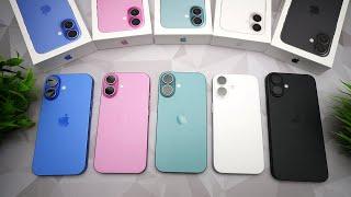 iPhone 16 in All Colors: Ultramarine, Teal, Pink Black & White Comparison!