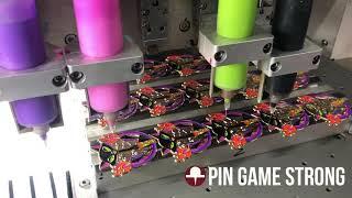 How Pins are made - Pin Game Strong - Soft Enamel Inking Machine